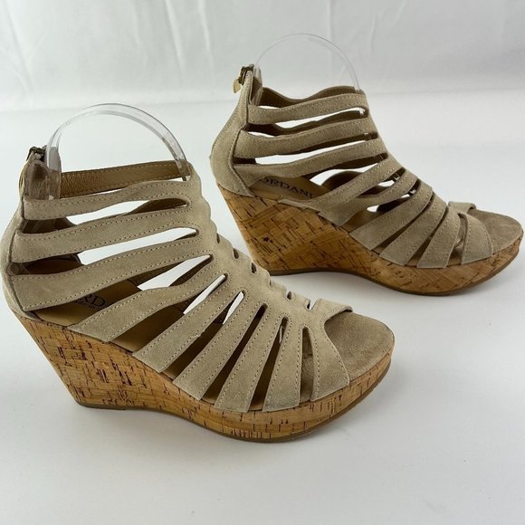 Cordani Made in Italy Electra Wedge Suede Cage Platform Sandal - Picture 5 of 16